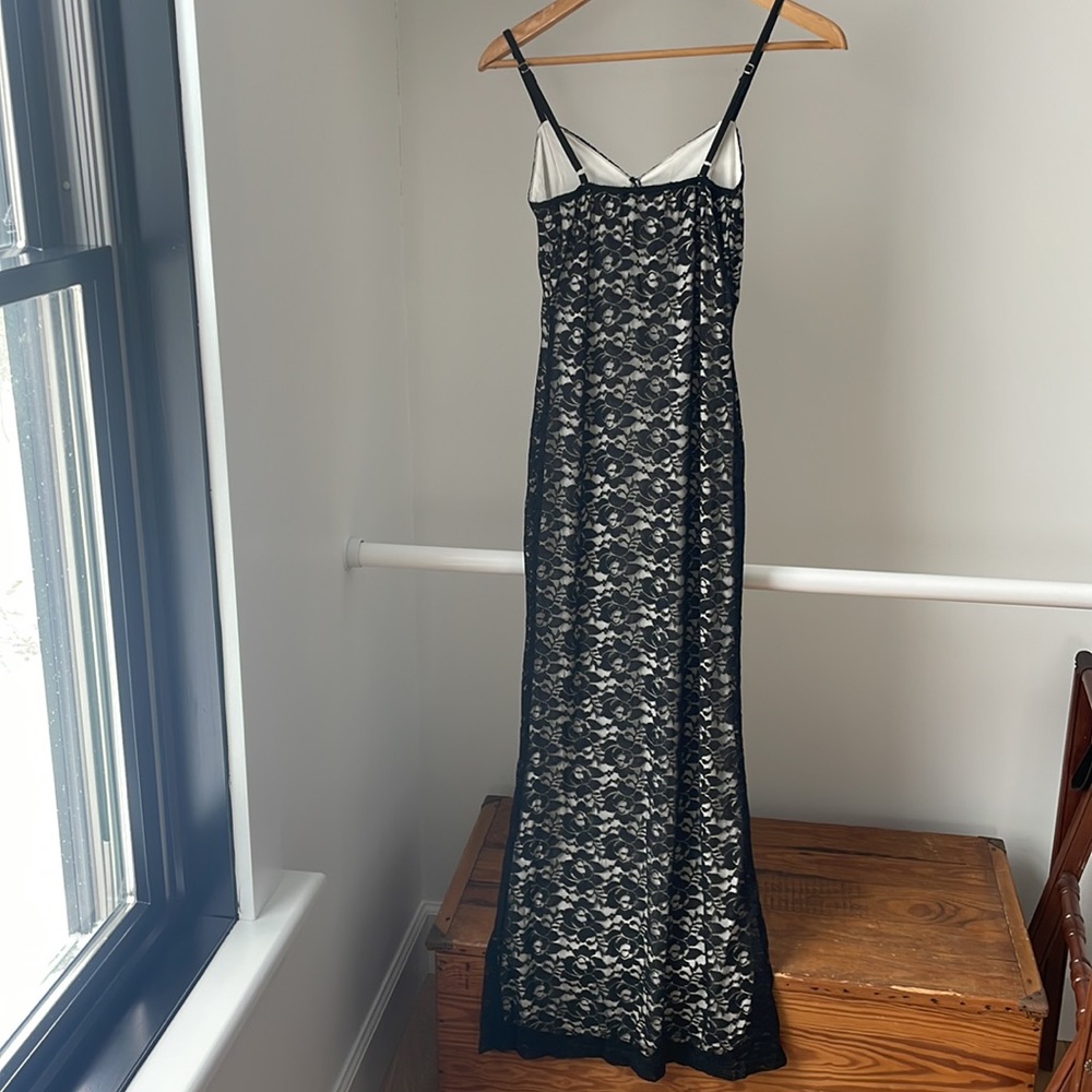 Lemalaya Small Black Lace Spaghetti Strap Dress - Picture 2 of 6